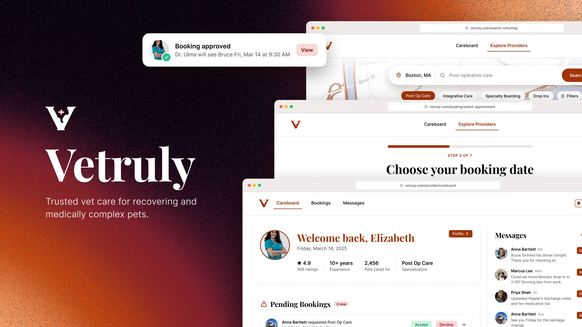Vetruly, Trusted vet care for recovering and medically complex pets.